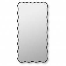 Зеркало декоративное в чёрной волнистой раме Fancy L Black (Фэнси) Smal 60*120 см 